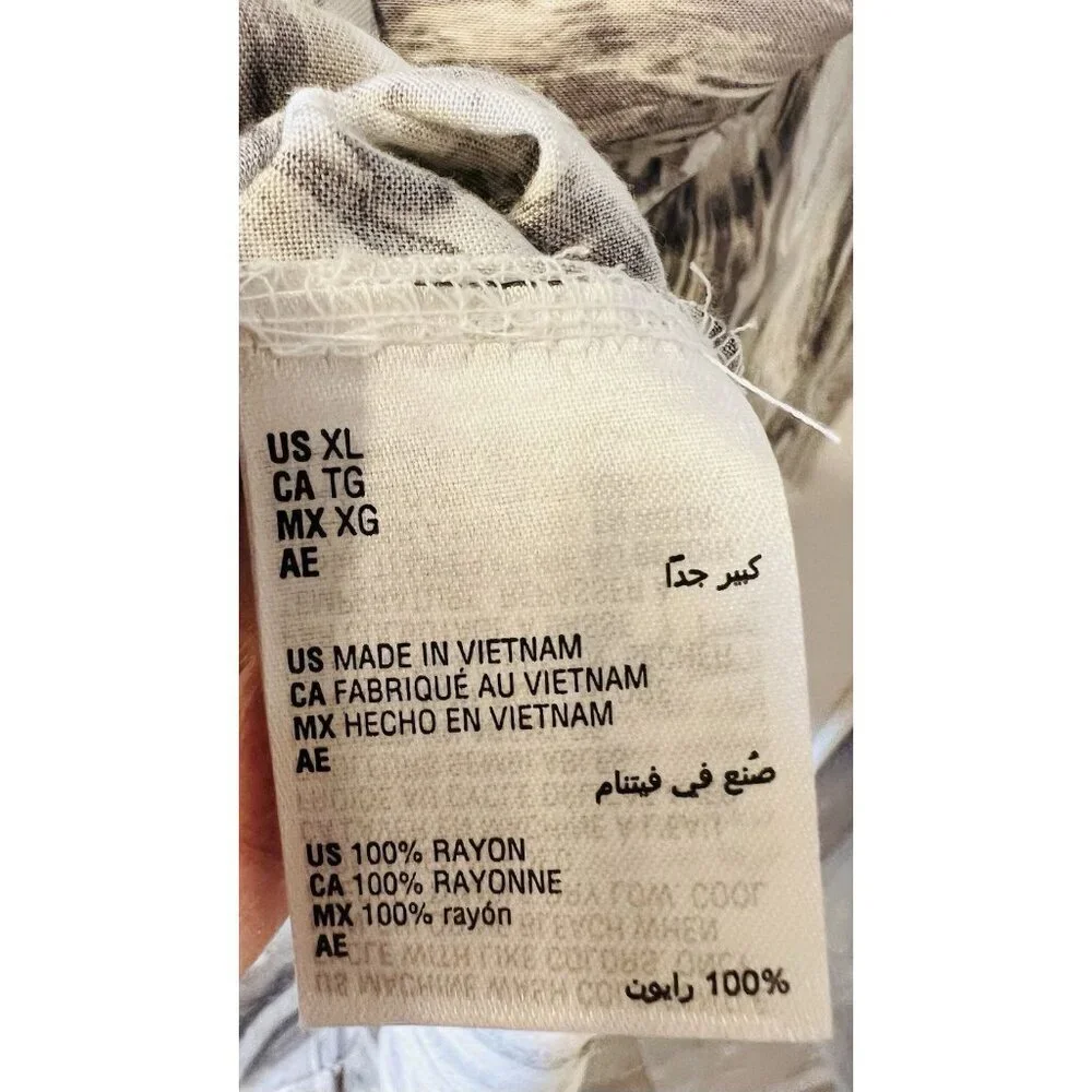 Alfani Intimates Women’s Pajama Top Size XL Grey Marble Short Sleeve NWT - Picture 6 of 7